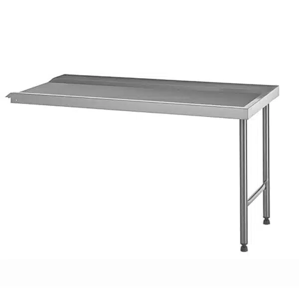 Table de glissement avec plage arrière sur-mesure acier inoxydable 2 pieds largeur 700 à 759 mm