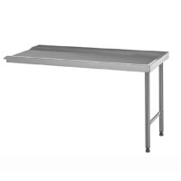 Table de glissement avec plage arrière sur-mesure acier inoxydable 4 pieds largeur 761 à 800 mm