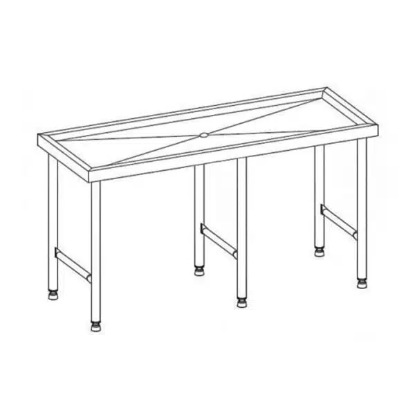 Table de tri sur-mesure en acier inoxydable 6 pieds largeur 600 à 800 mm