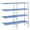 Rayonnage monté en angle clayettes polypropylène 5 niveaux P 400 x H 1750 mm – Image 2