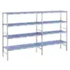 Rayonnage monté en ligne clayettes polypropylène 4 niveaux P 500 x H 2050 mm – Image 3