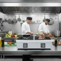 Réchaud Gaz à Poser en Acier Inox 2 Feux