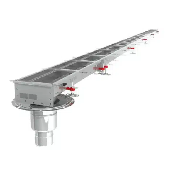 Caniveau de sol inox professionnel, Modul 200 sortie verticale