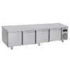 Soubassement réfrigéré 4 portes, froid positif, profondeur 700 mm, 550 L