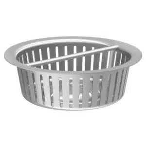 Panier inox, pour boitier Ø 157 mm, sortie verticale - 0,6 L