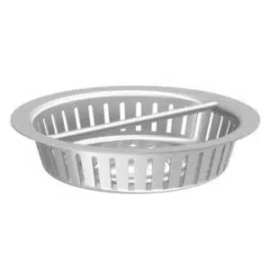 Panier inox, pour boitier Ø 157 mm, sortie verticale - 0,6 L