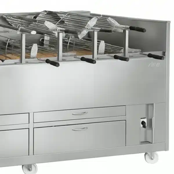 Churrasco professionnel Grills à Charbon de Bois rotatifs