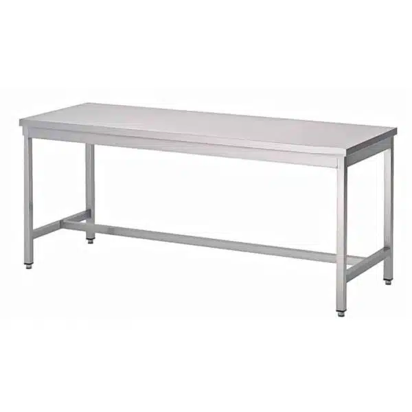 Table de travail Inox AISI 430 sans sous-tablette, L 1800 x P 800 x H 850 mm – Image 2