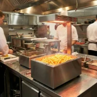 Chauffe frites GN1/1 infrarouge en acier inoxydable 1200 W