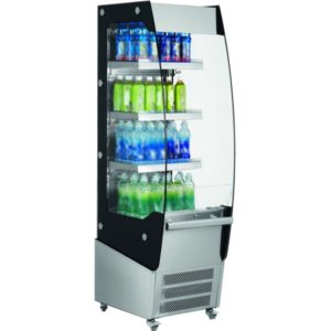 Vitrine réfrigérée à boissons «type LS», inox, 220 L