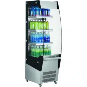 Vitrine réfrigérée à boissons «type LS», inox, 220 L