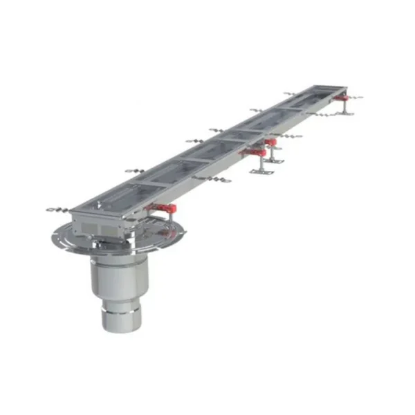 Caniveau de sol en inox Modul 125 sortie verticale