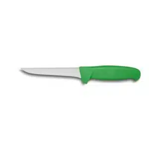 Couteau désosseur, lame droite, à manche de couleur vert