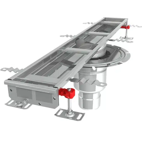 Caniveau inox Modul 125 sortie verticale centrée 157/DN110