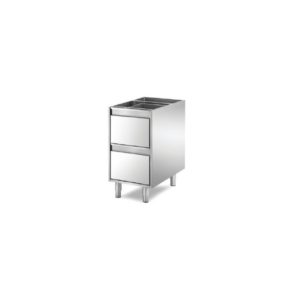 Armoire à 2 tiroirs sur pieds, L 550 x P 450 x H 850 mm