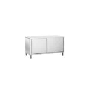 Placard inox, portes battantes, P 600 mm