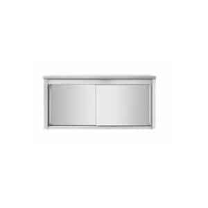 Placard mural inox, portes battantes, P 600 mm