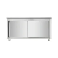 Placard central en inox portes coulissantes