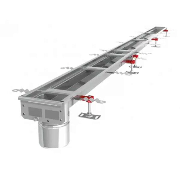 Caniveau grille sortie verticale L 8000 mm