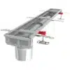 Caniveau grille Modul 125 mm L 8000 mm