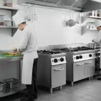 Fourneau à gaz professionnel en acier inoxydable AISI 304