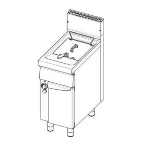 Friteuse à gaz, 1 cuve, 15 L