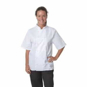 Veste chef Whites Boston manches courtes blanche