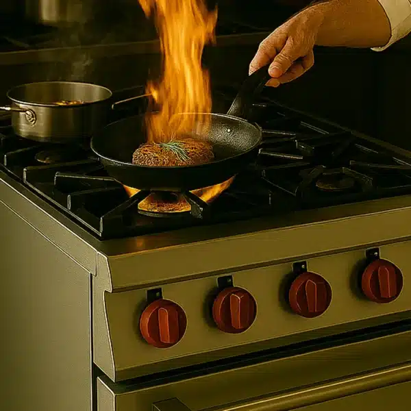 Cuisinière à Gaz Professionnelle avec portes battantes