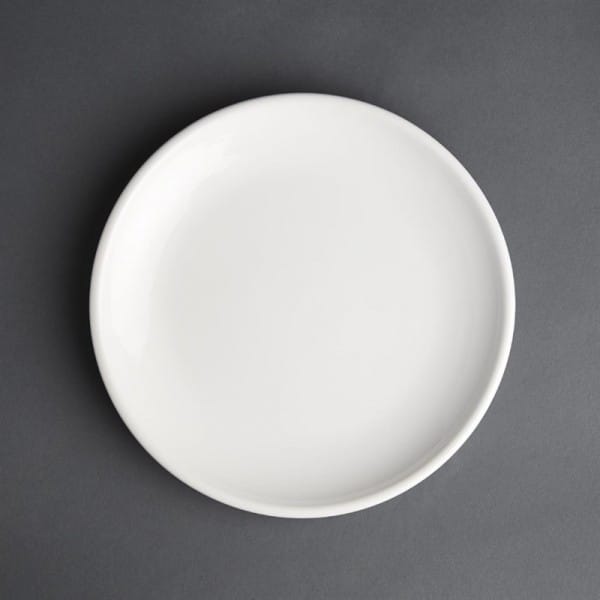 Assiette plate blanche Ø 205 mm 12 pièces