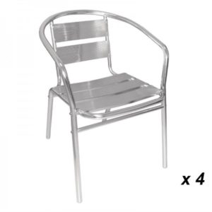 Fauteuils empilables aluminium