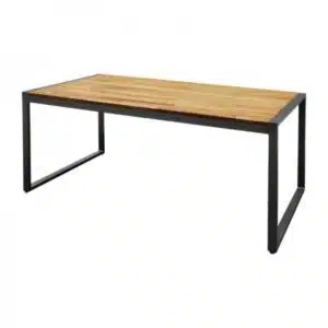 Table industrielle rectangulaire Bolero, en acier et acacia, L 1800 mm