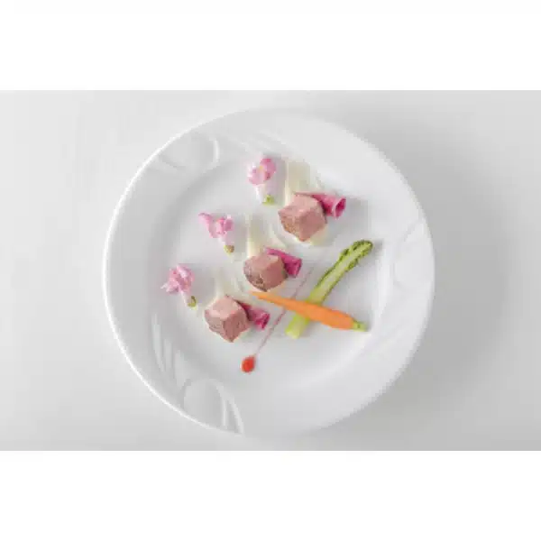 Assiette plate Porcelaine blanche D 24 cm – Image 2