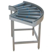Courbe à 90° à rouleaux pour lave vaisselle à avancement automatique