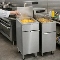 Bac de salage et option friteuse avec rampe chauffante