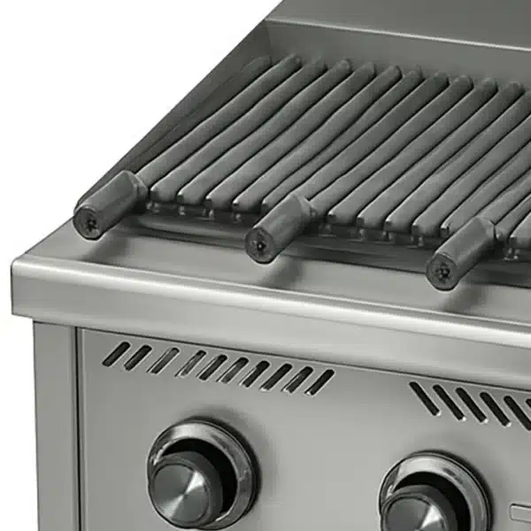 Barbecue à gaz L 600 mm en acier