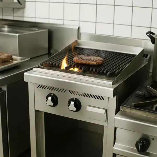 Barbecue à gaz, série 600, L 600 mm, sur placard