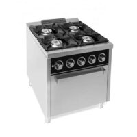 Fourneau à gaz 4 feux série 900 avec four à gaz GN 2/1