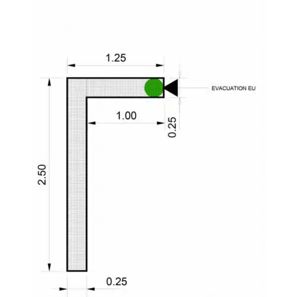 Caniveau grille L 3750 mm