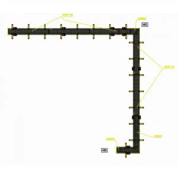 Caniveau de sol inox 6800 x 125 mm