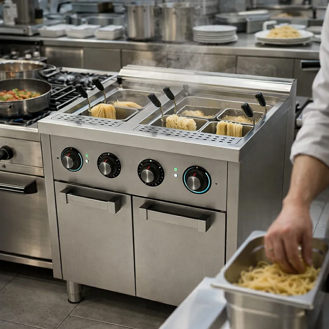 Cuiseur à pâtes électrique, 25 L + 25 L, série 600