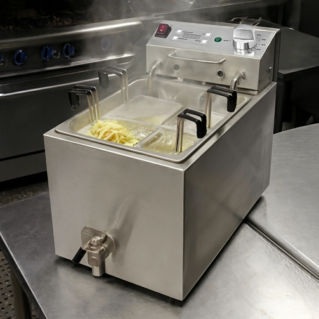 Cuiseur à pâtes électrique 8 Litres 2.9 kW, avec robinet et minuterie