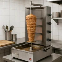 Doner grill à gaz en inox 60 Kg/jour 9 kW