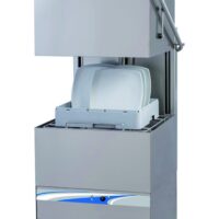 Lave-vaisselle à capot sans pompe de vidange avec pompe détergent commande électromécanique 380V Tri+N