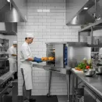 Four à convection industriel à gaz avec profondeur standard