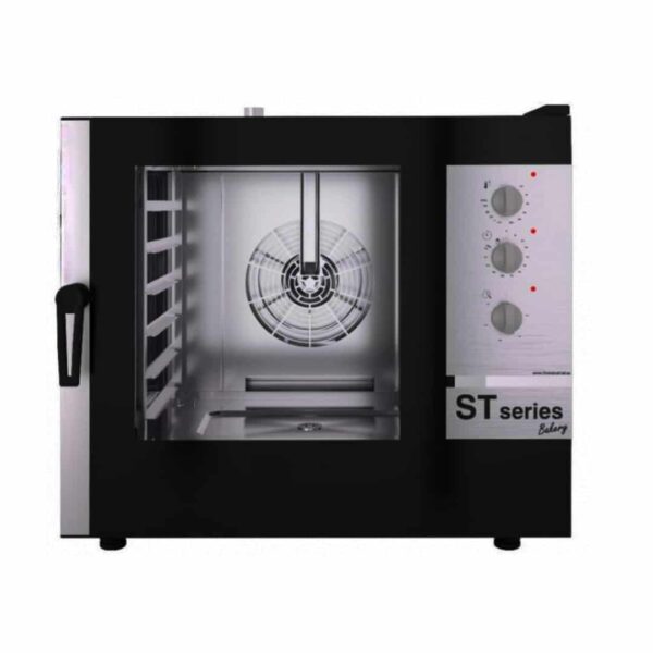 Four mixte à injection de vapeur, à gaz, commande électromécanique, série ST BAKERY, 6 niveaux 600 x 400 - GN 1/1