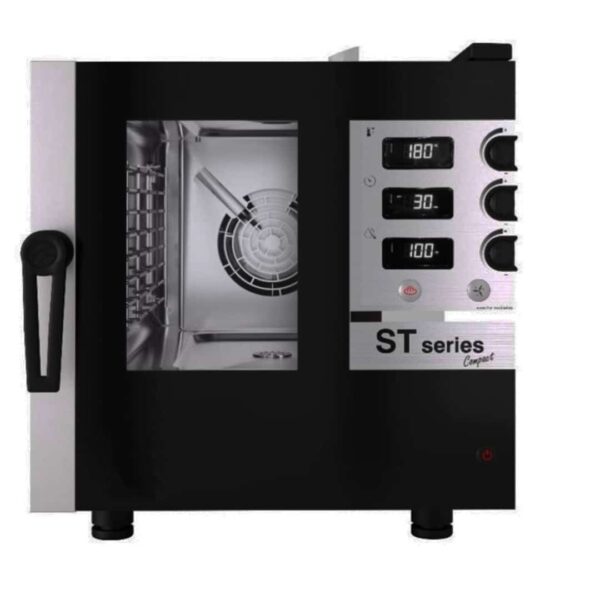 Four mixte à injection de vapeur, commande mécanique afficheur digital, série ST COMPACT, 4 x GN 1/1, L 530 x P 795 mm