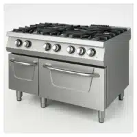 Fourneau 6 feux gaz sur four