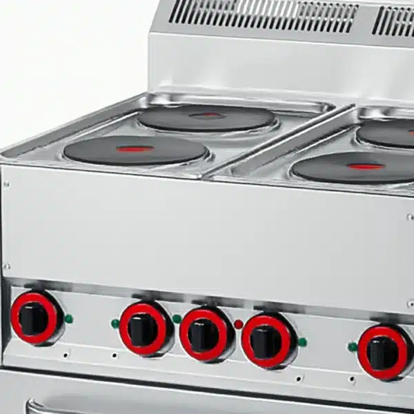Fourneau Électrique Professionnel à 4 Plaques Rondes sur Four Électrique