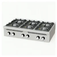 Fourneau à gaz professionnel classique 6 feux