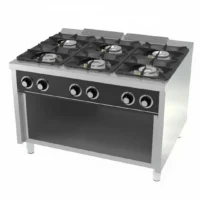 Fourneau à gaz professionnel 6 feux